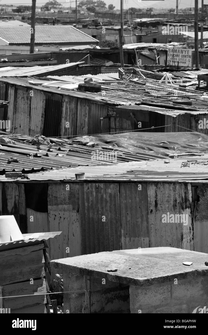 A view of Langa Township, Cape Town Stock Photo