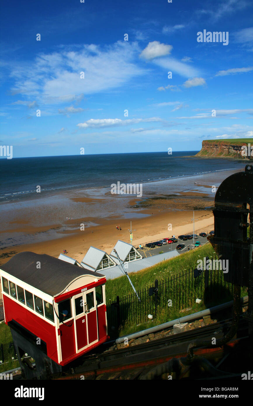 Saltburn-by-the-Sea is a seaside resort in the borough of Redcar and Cleveland and the ceremonial county of North Yorkshire, UK Stock Photo
