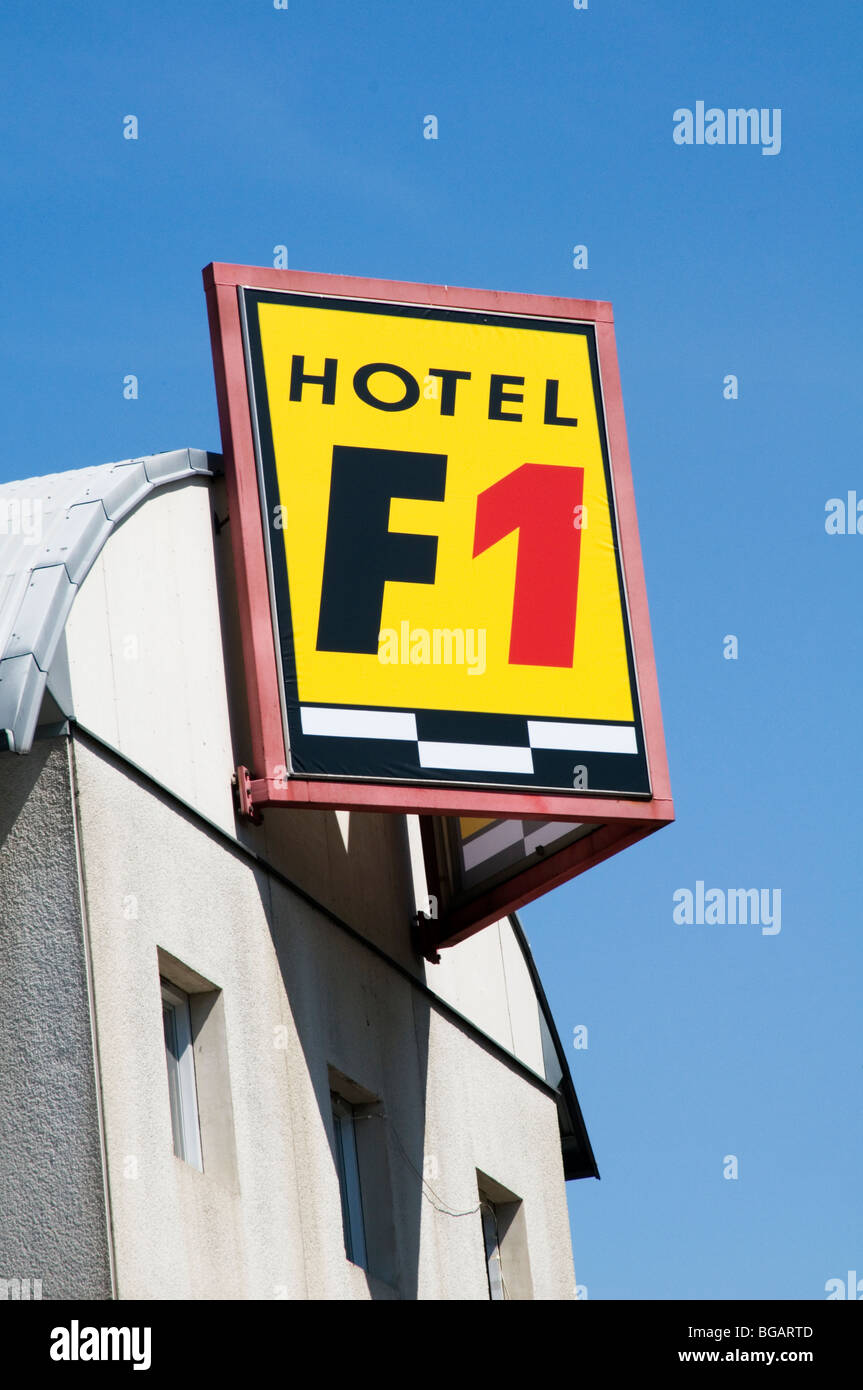 f1 hotel chain cheap accommodation room rooms formula one 1 Stock Photo