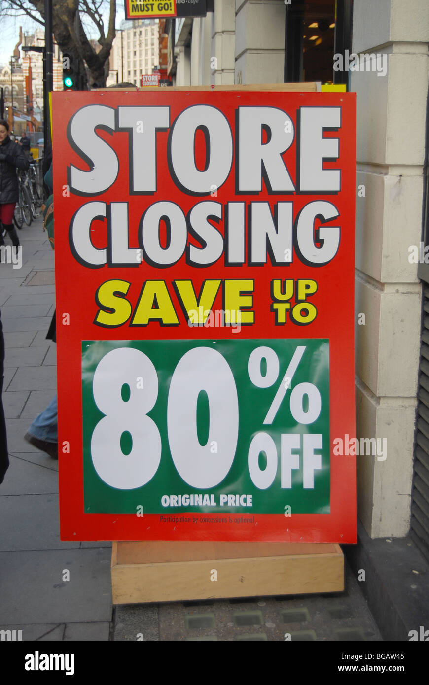 Borders closing down sale London 80% off Stock Photo
