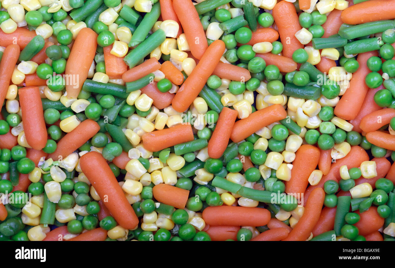 Mixed vegetables carrots peas sweet corn Stock Photo Alamy