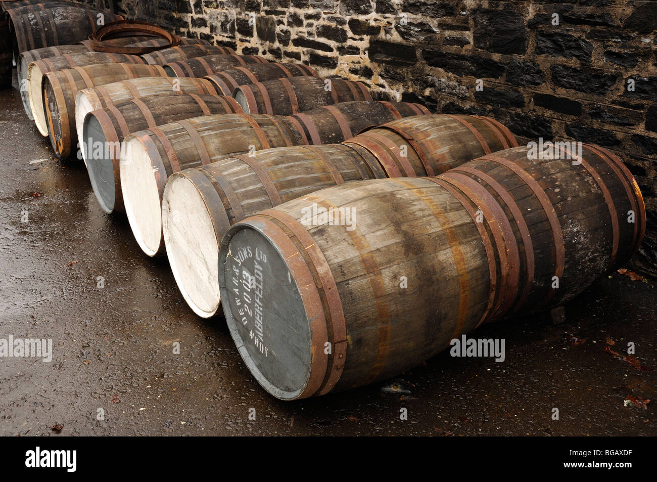 rows of barrels Stock Photo - Alamy