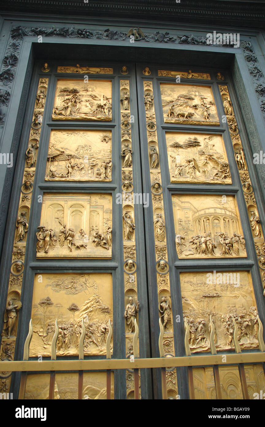 Lorenzo Ghiberti S Bronze Doors At The Baptistery Of The Basilica