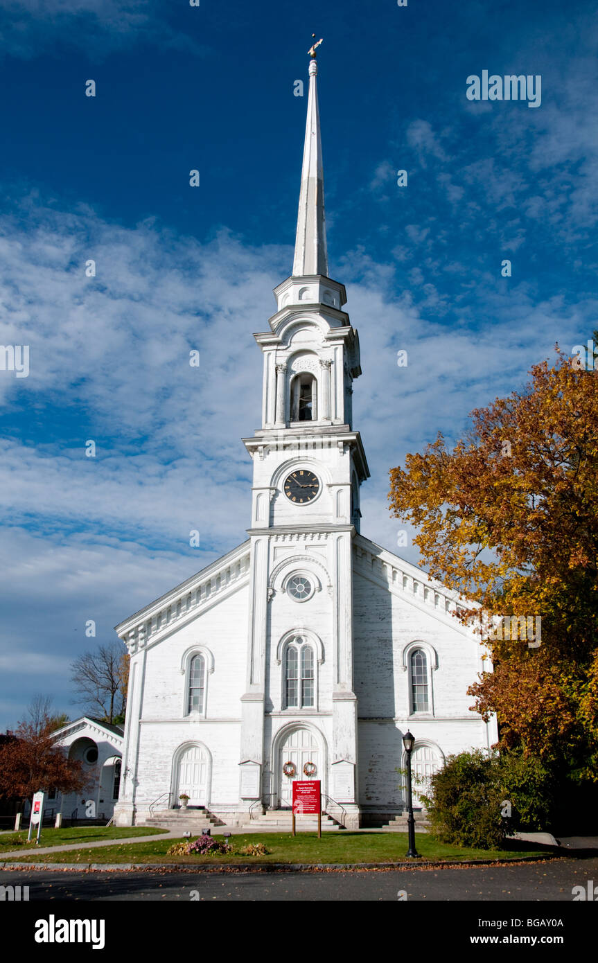 Church,Typical Berkshires Villages,Village,Clapboard architecture,Fall