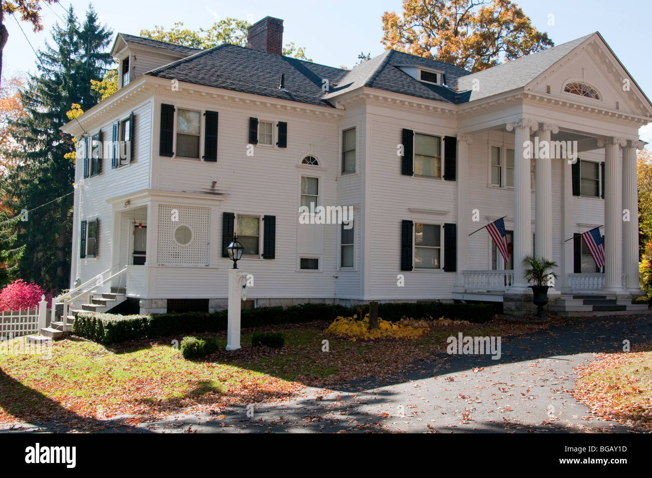 Great Barrington,Typical Berkshires Village,Clapboard architecture,Fall Autumn Colours,Colors