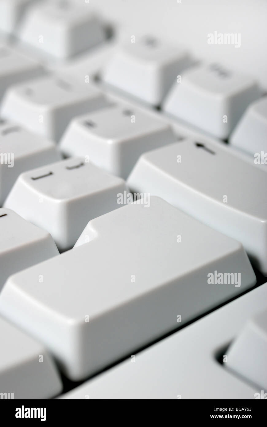 keyboard with an empty key enter. The computer device for input of