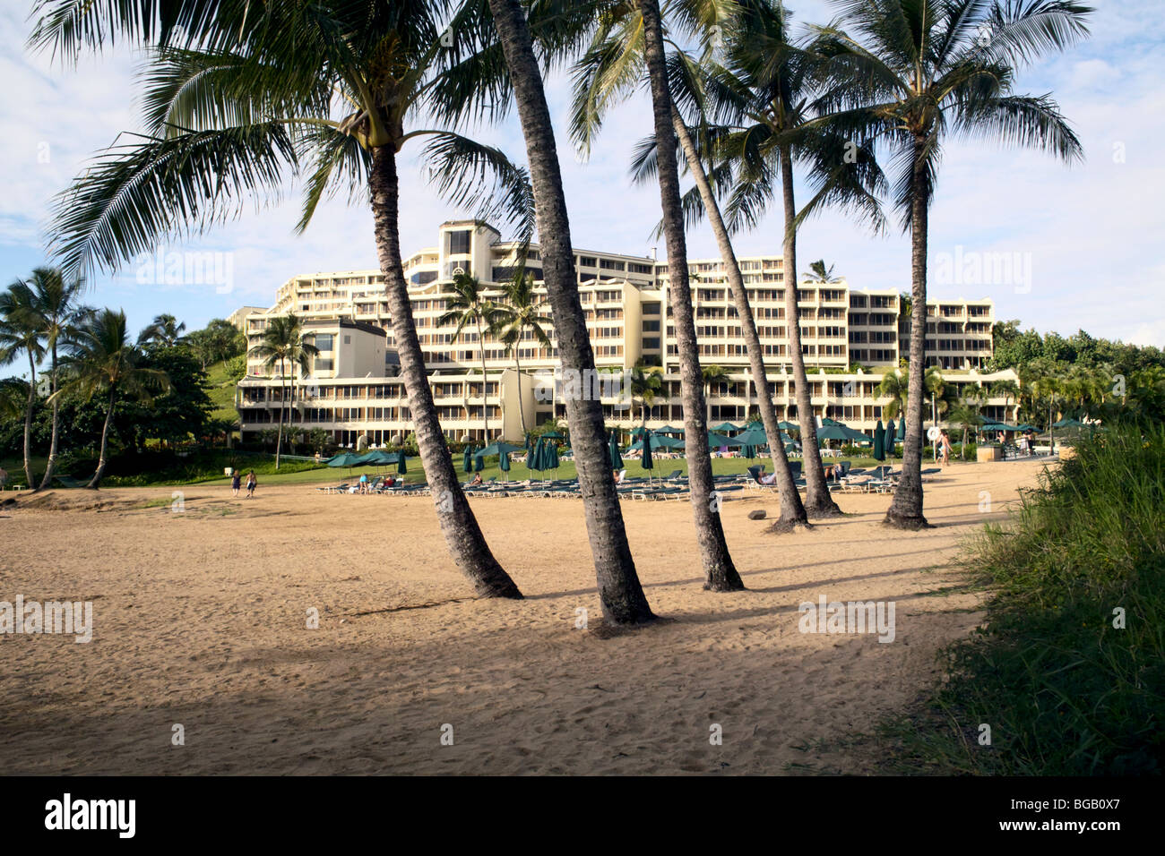 Princeville Hotel at Puu Poa Beach Kauai HI Stock Photo