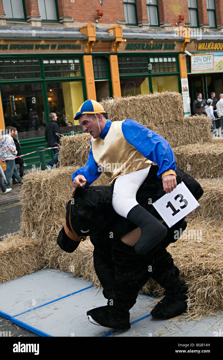 the yearly donkey derby in Birmingham broadstreet where people dress up