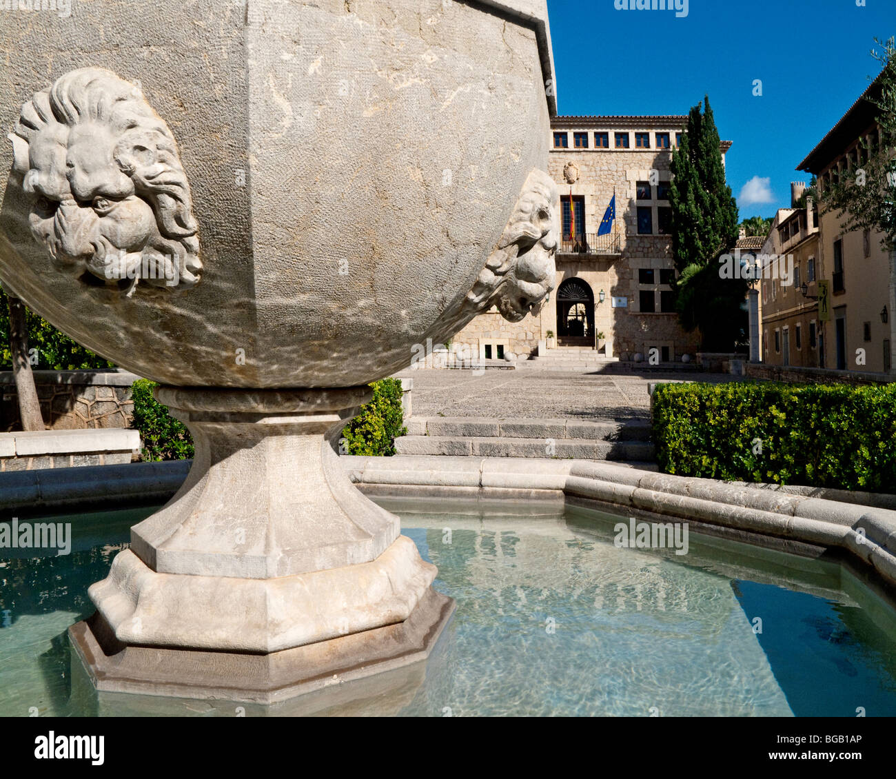 ES - MALLORCA: Town detail at Arta (Town Hall) Stock Photo
