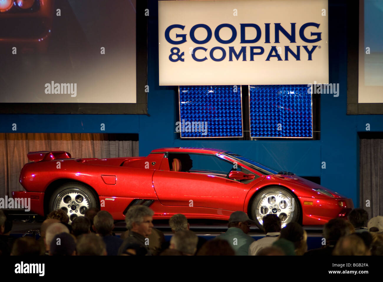 A 1999 Lamborghini Diablo VT Roadster is sold at a Gooding auction Stock Photo