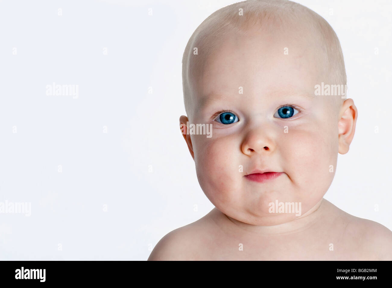 Portrait of baby with blue eyes Stock Photo Alamy