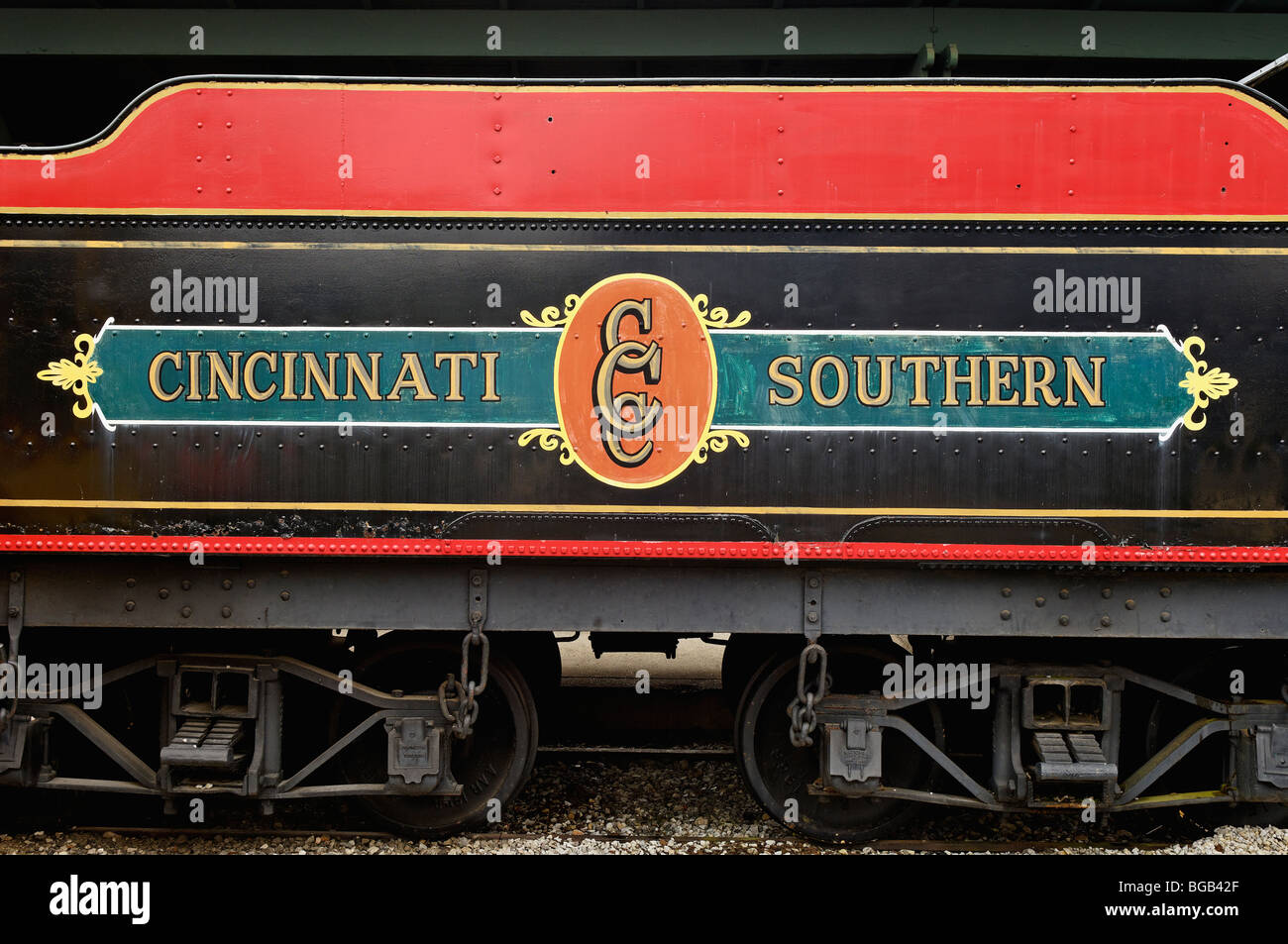 Side of the Chattanooga Choo Choo Coal Car in Chattanooga, Tennessee Stock Photo