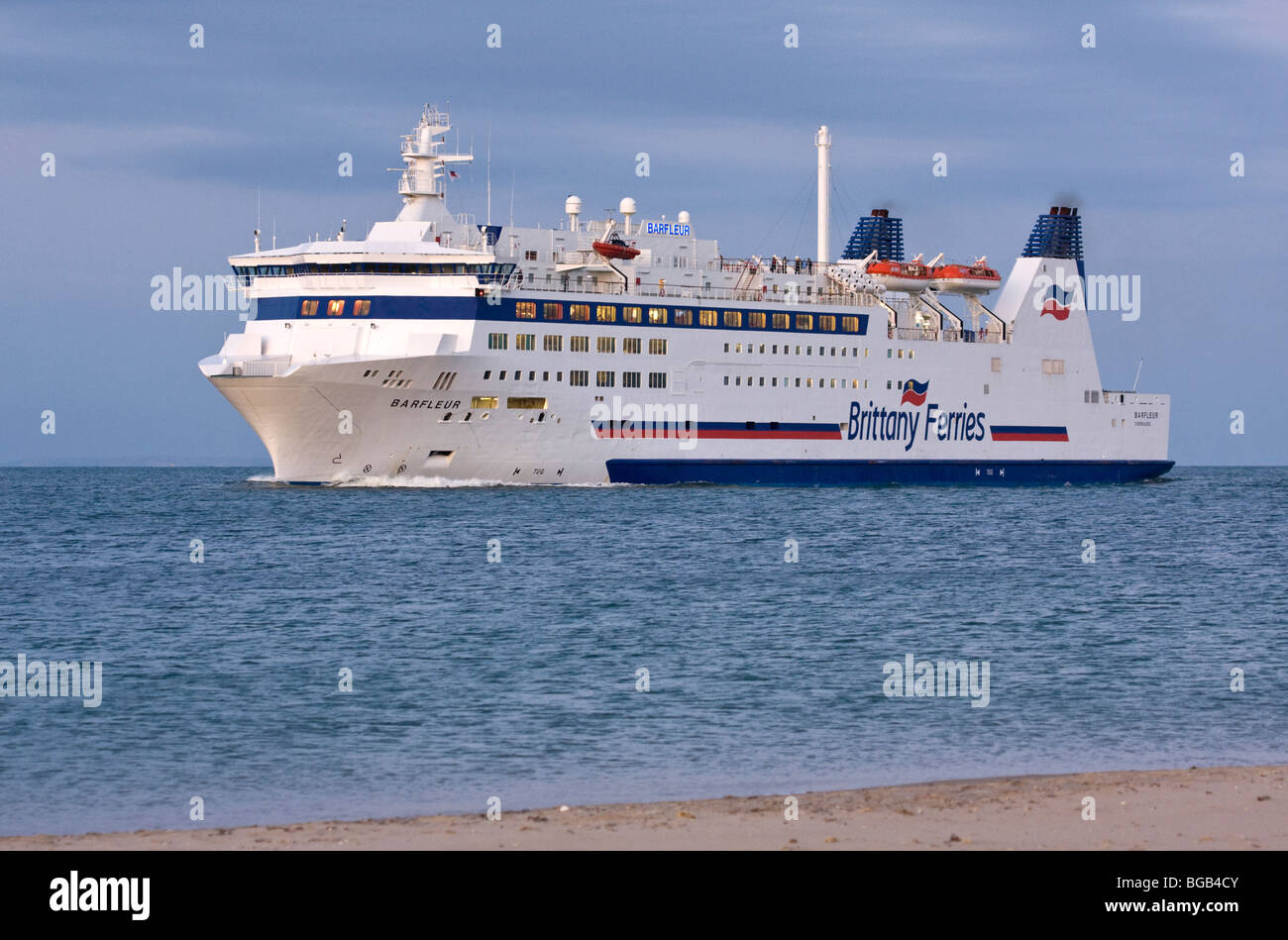 Barfleur passenger ferry Stock Photo