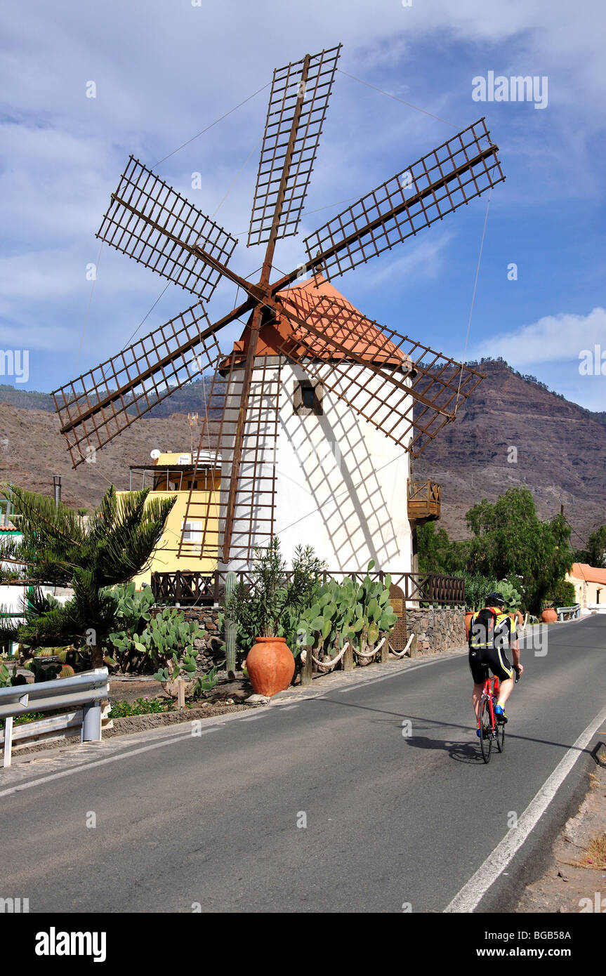 Molino de Viento, Morgan, Morgan Municipality, Gran Canaria, Canary Islands, Spain Stock Photo