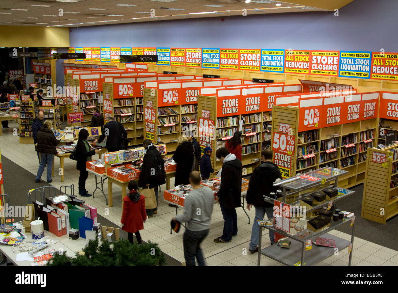 Borders Bookstore closing down sale Watford Hertfordshire Stock Photo