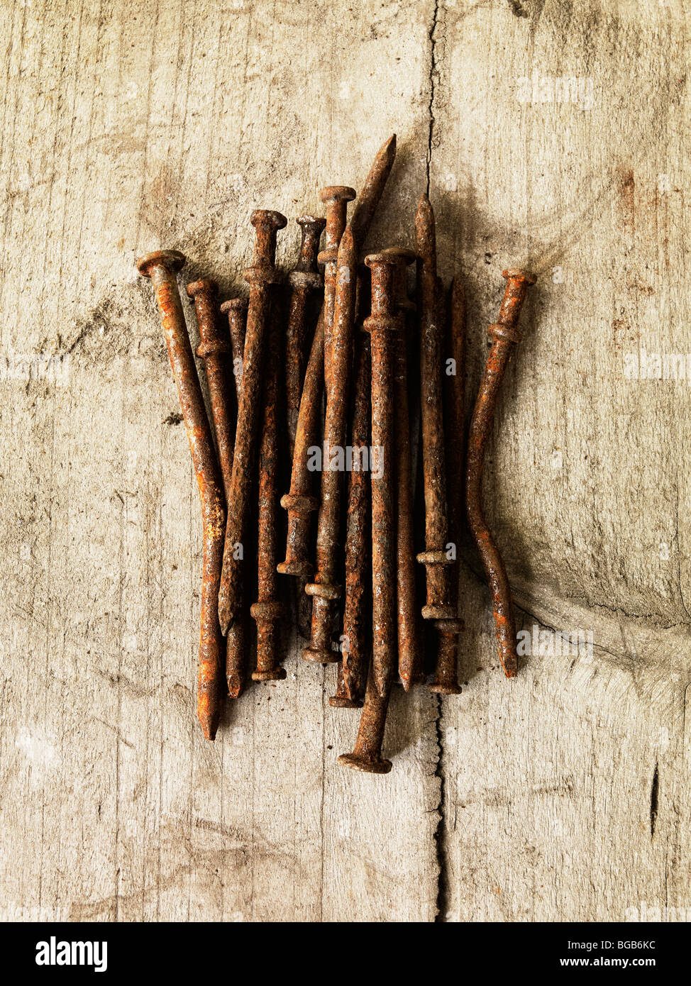 Rusted Nails Stock Photo Alamy