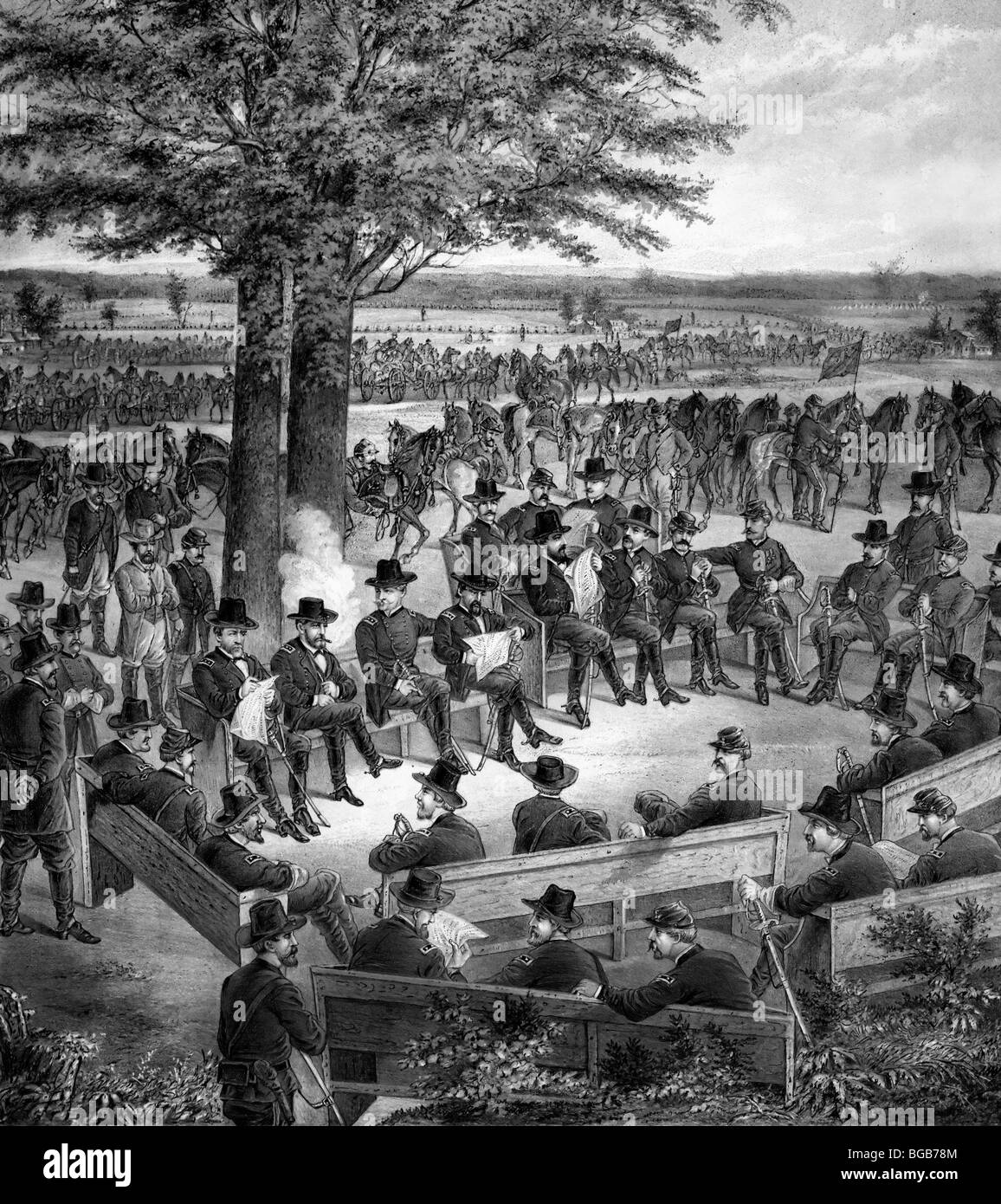 The war in Virginia Lieutenant General Grant in a council of war at