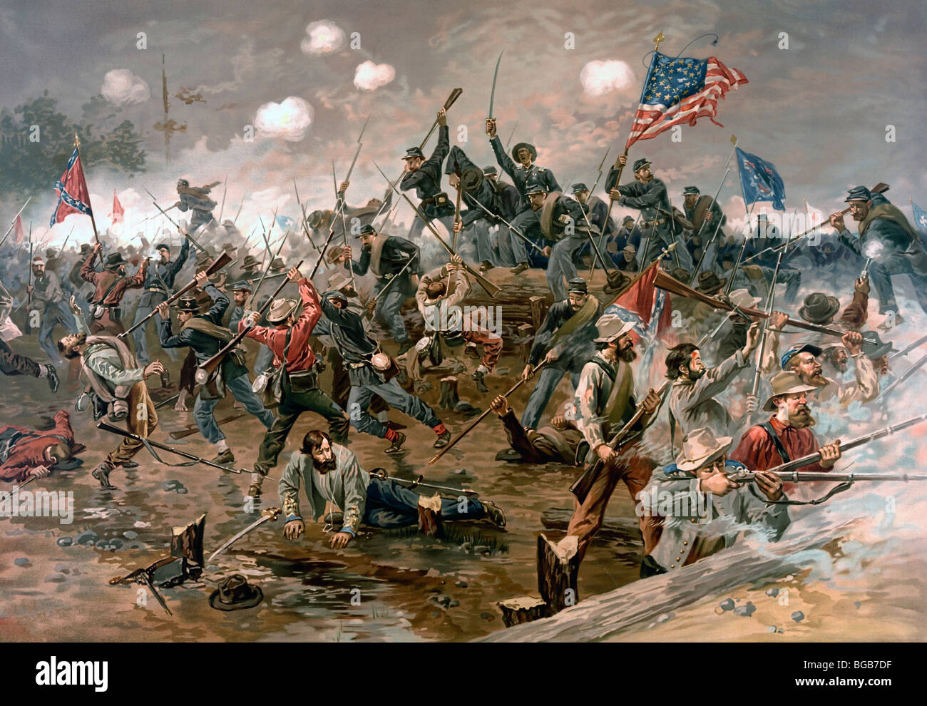 Battle of Spotsylvania Court House fought May 8–21, 1864 during the USA Civil War Stock Photo