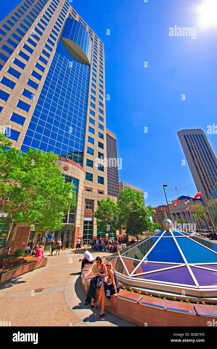 Canwest Place building in the City of Winnipeg, Manitoba, Canada. Stock Photo