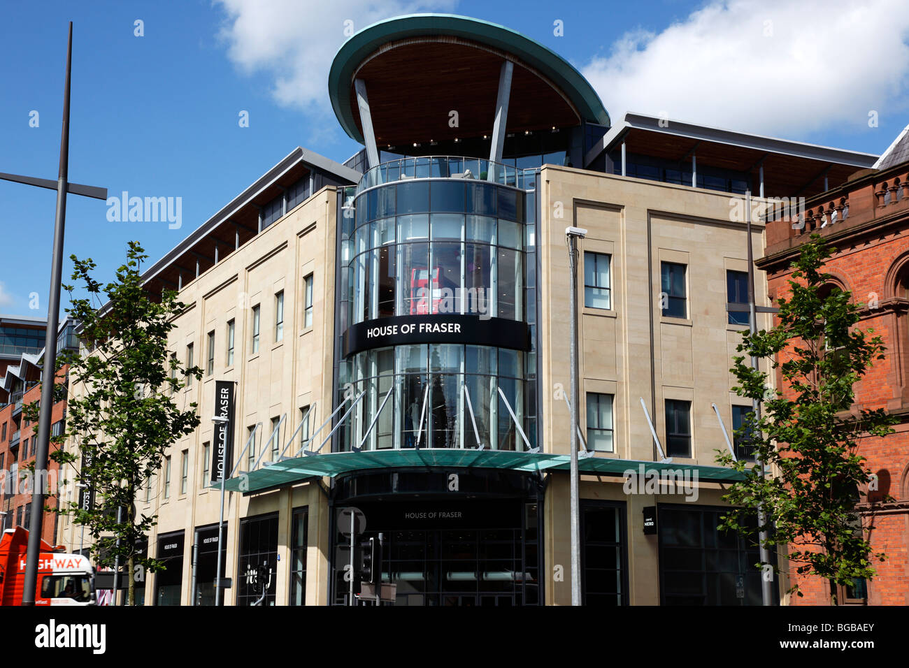 Ireland Northern Belfast Victoria Square Entrance to the House of Fraser department store. Stock Photo