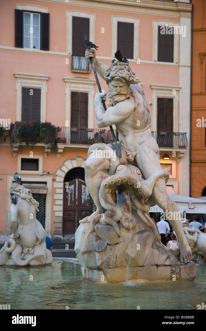 Fontana di Nettuno, Piazza Navona, Rome, Italy Stock Photo - Alamy