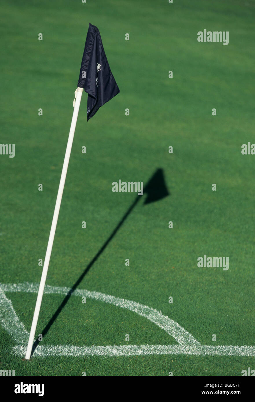 Corner flag on a football pitch Stock Photo Alamy