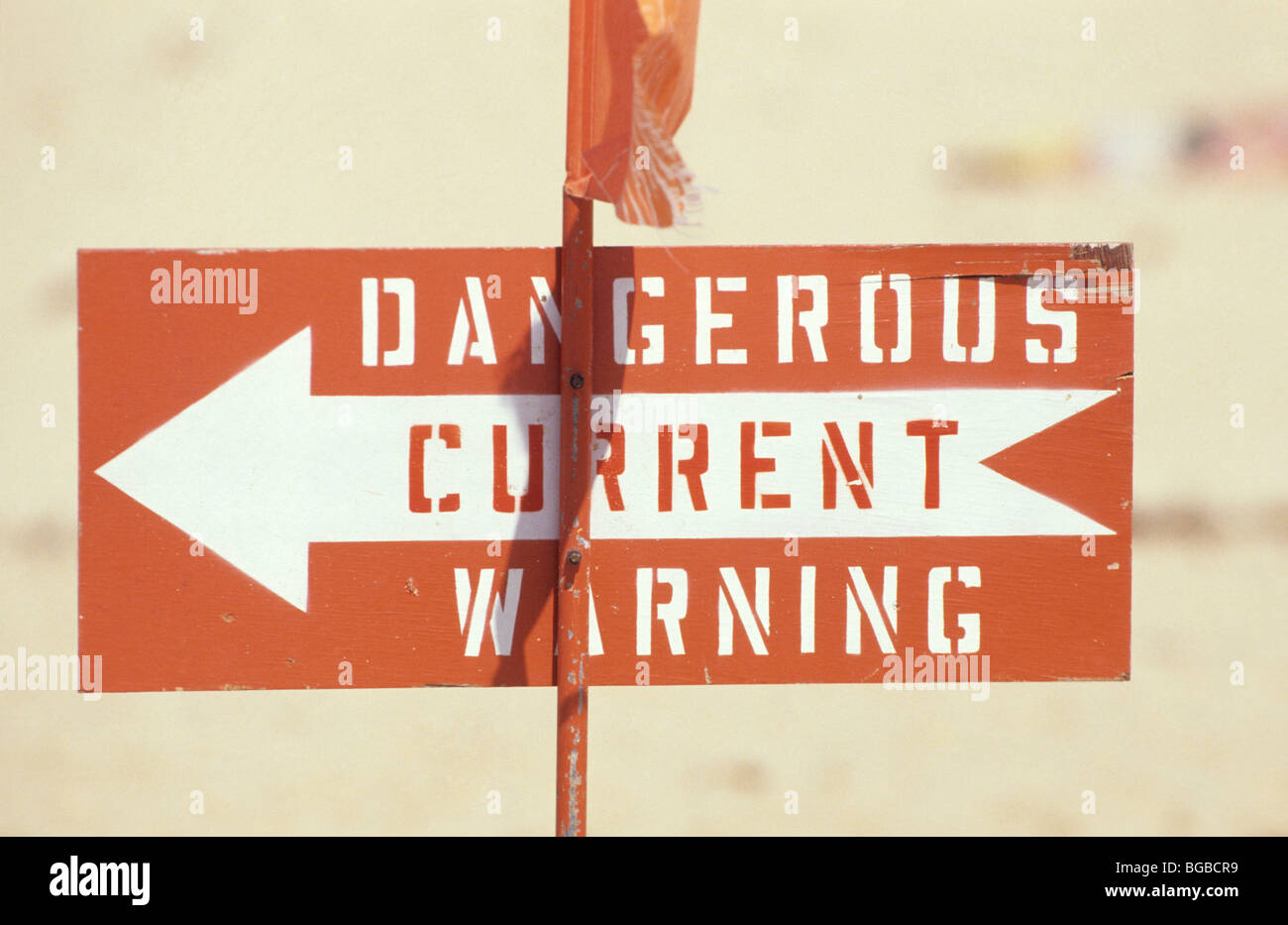 Dangerous current warning sign Stock Photo Alamy