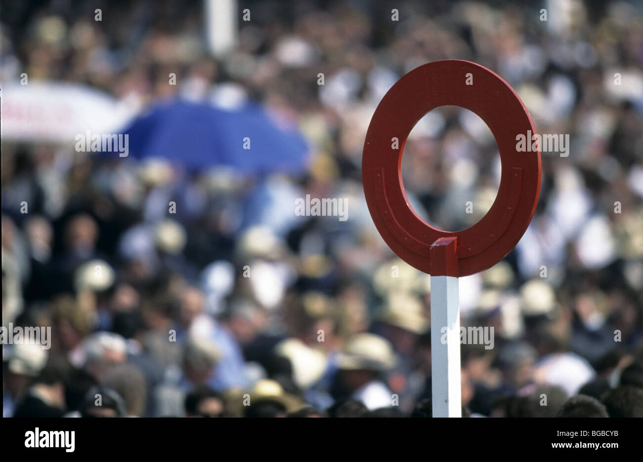 Horse racing furlong marker Stock Photo Alamy