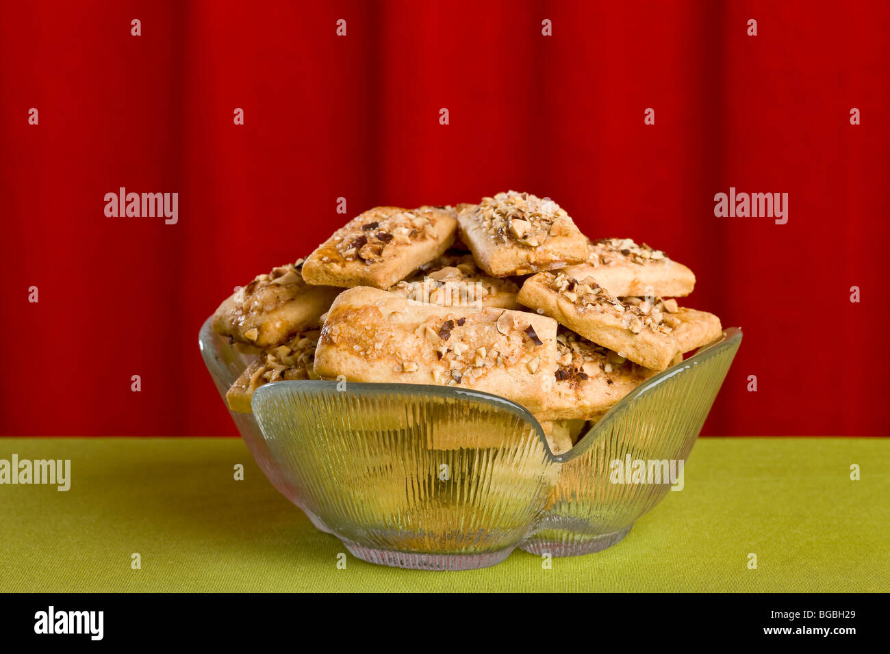 Bowlful sweet christmas biscuits Stock Photo
