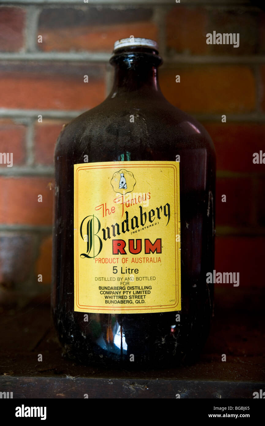 5  lt Bundaberg rum bottle Stock Photo