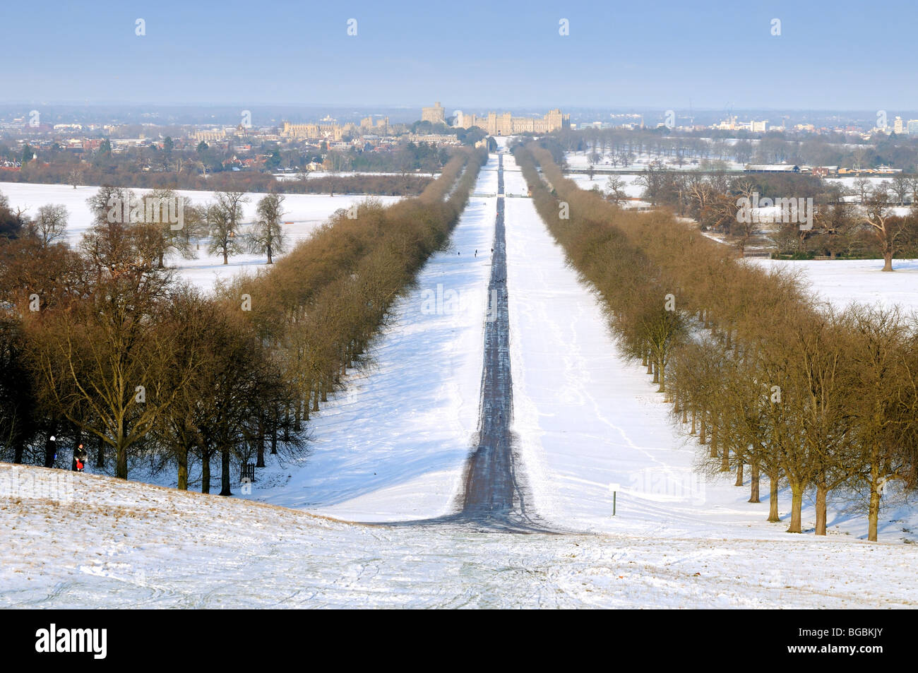 Windsor Castle in winter snow,England Stock Photo Alamy