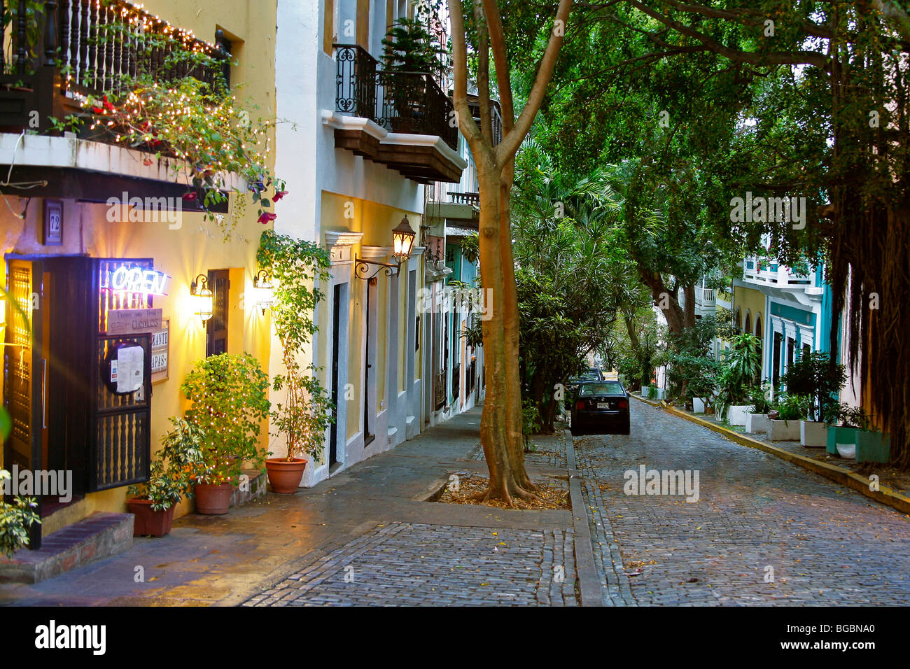 Historic Old San Juan Puerto Rico and its colorful buildings Stock Photo