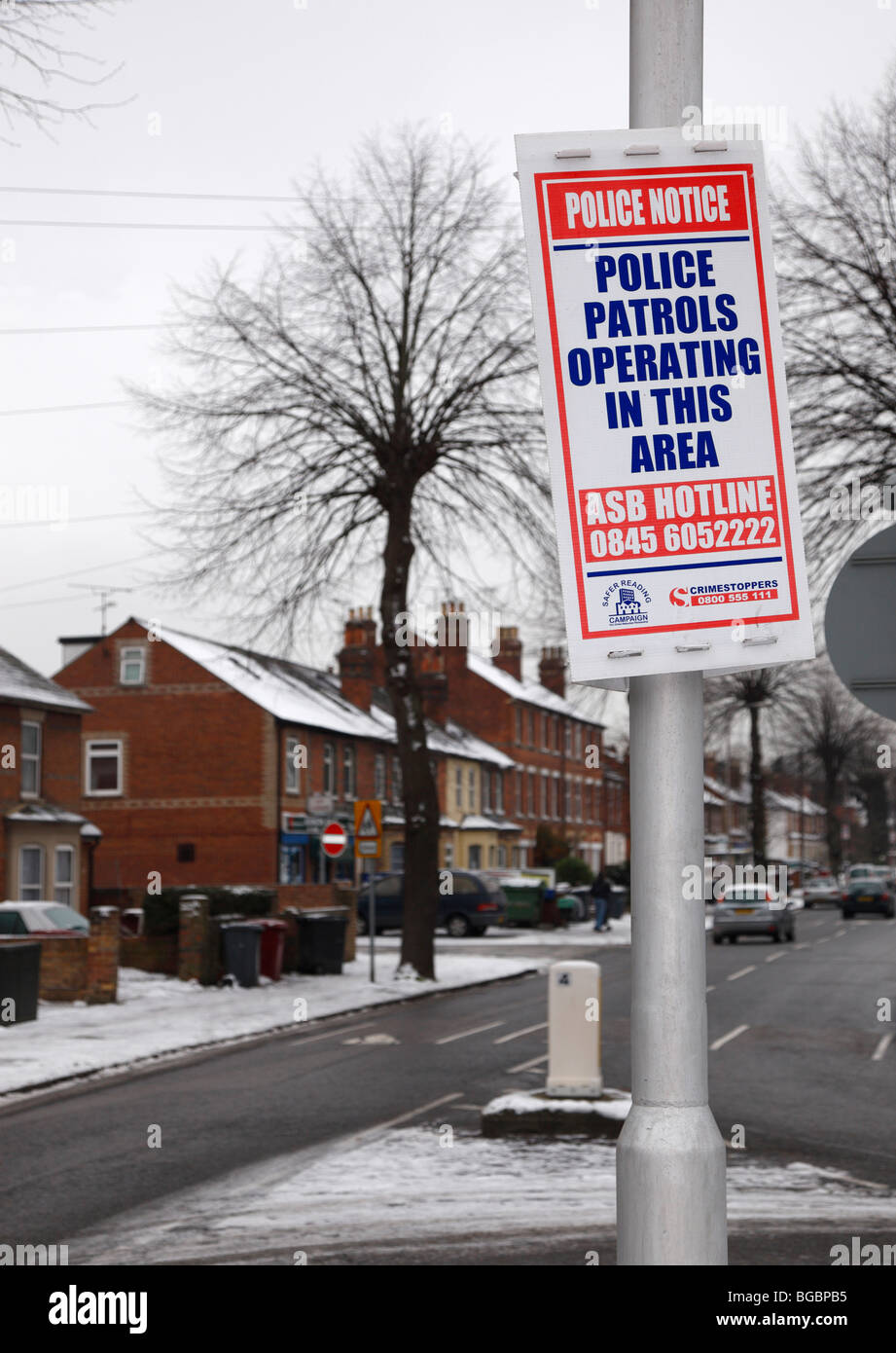 Anti Social Behaviour notice. Stock Photo