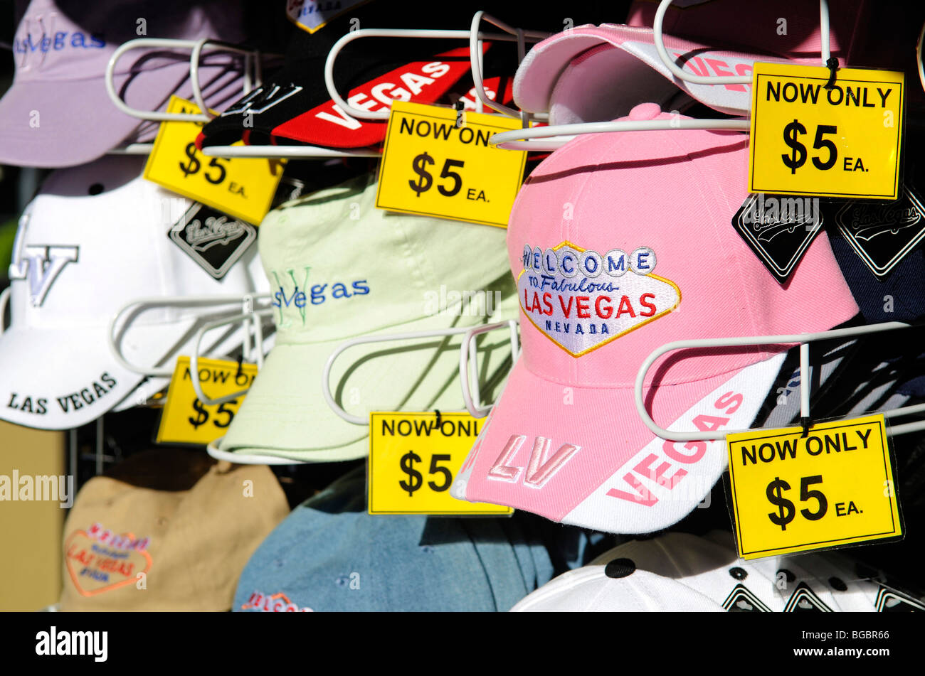Baseball caps, Las Vegas, Nevada, USA Stock Photo Alamy