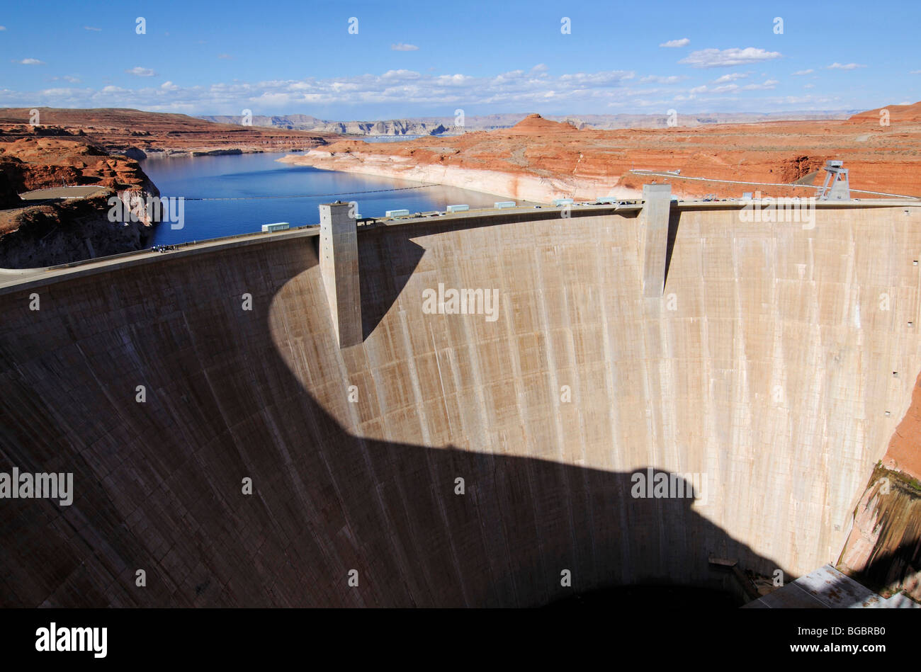 Glen Canyon Dam, Lake Powell, Arizona, United States Stock Photo