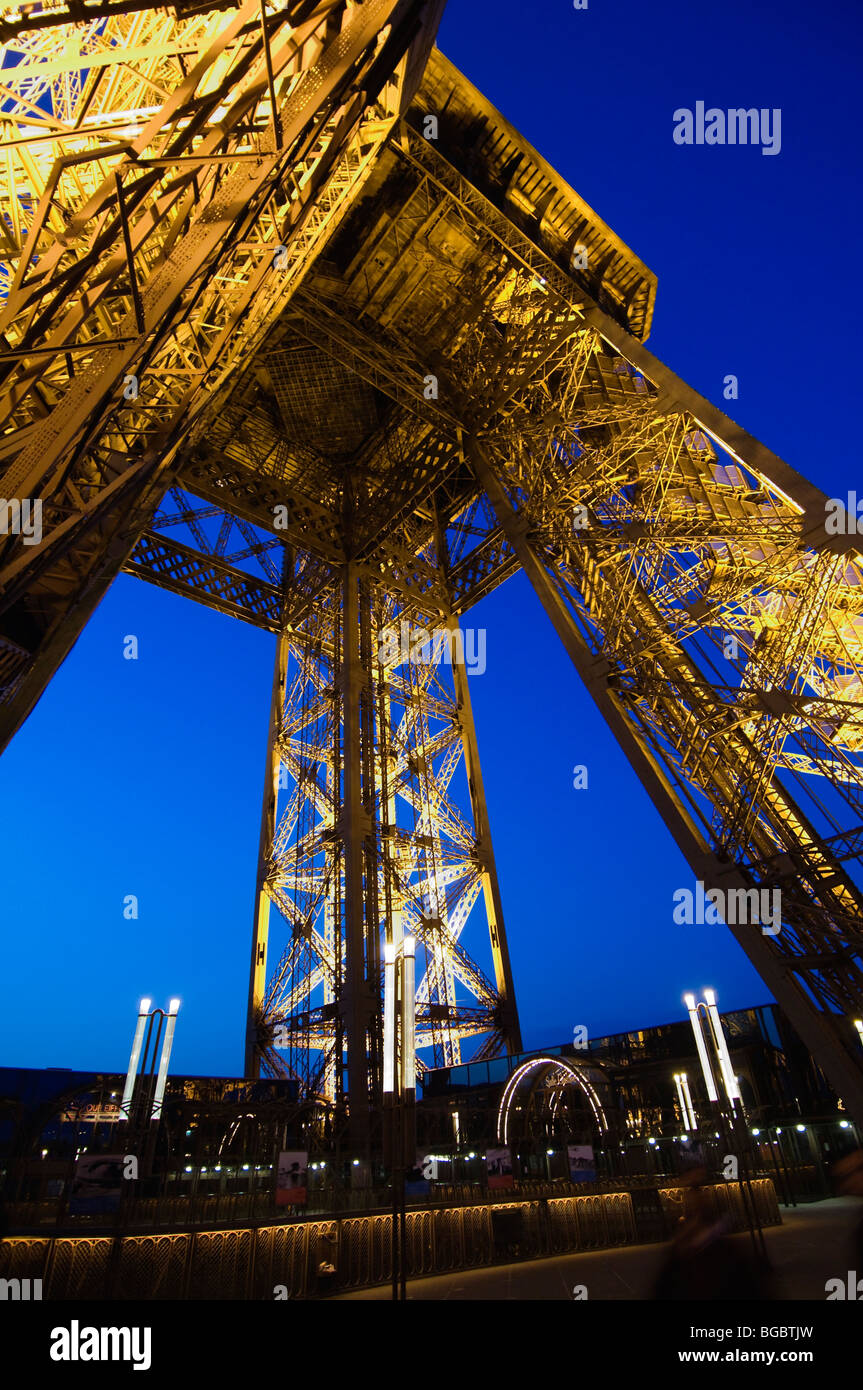 The Eiffel Tower at night Stock Photo Alamy