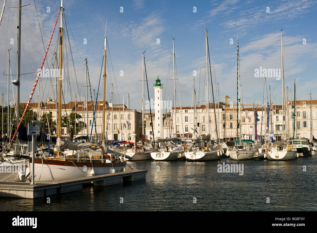 The Old Port, the oldest port of La Rochelle and the historic heart of this city of Charente-Maritime, New Aquitaine, France. Stock Photo