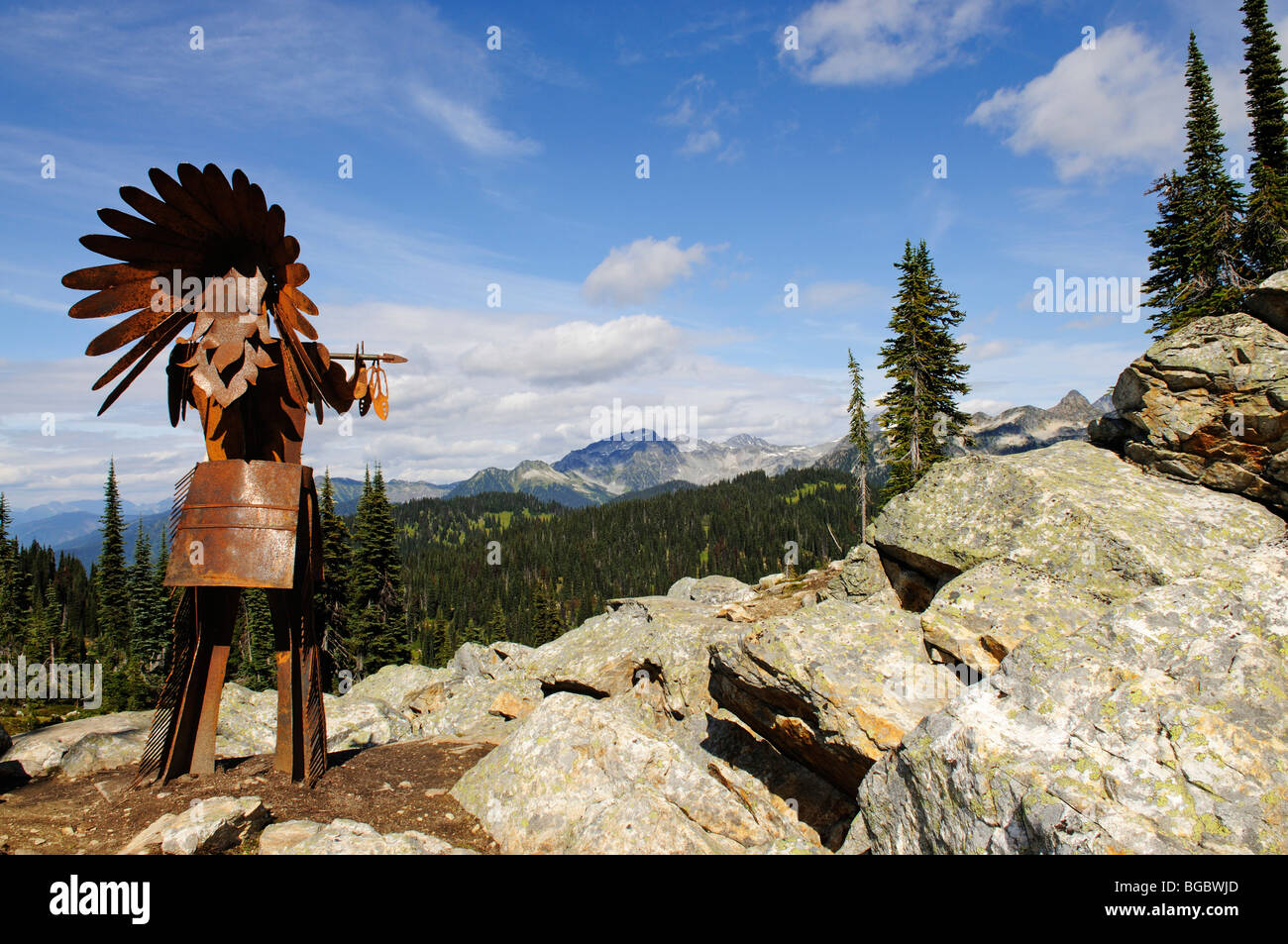 Native American iron chief, Mt. Revelstoke, Meadows in the Sky, Revelstoke National Park, British Columbia, Canada Stock Photo