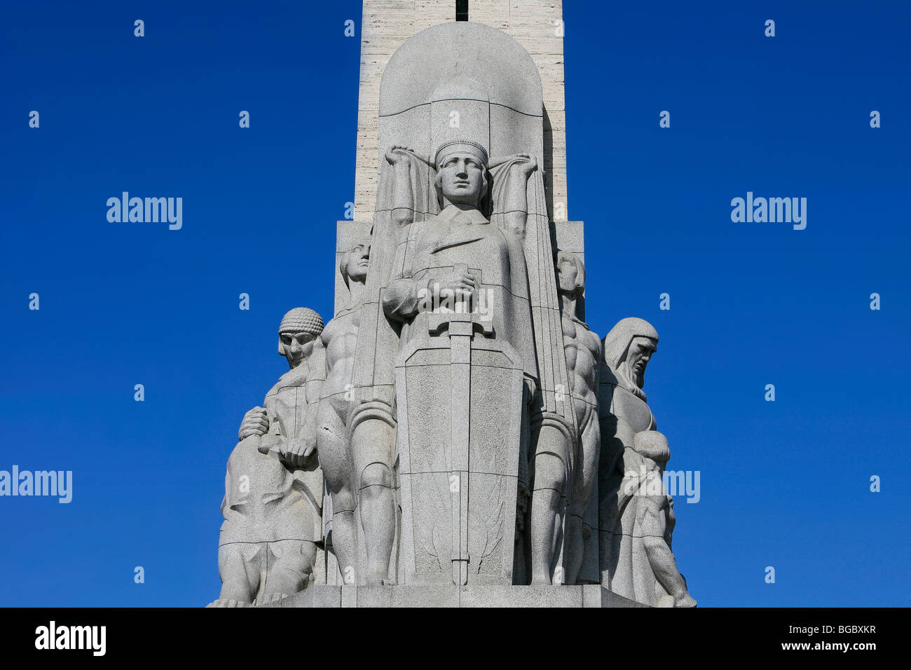 Freedom Monument honoring soldiers killed during the Latvian War of Independence (1918-1920) in Riga, Latvia Stock Photo