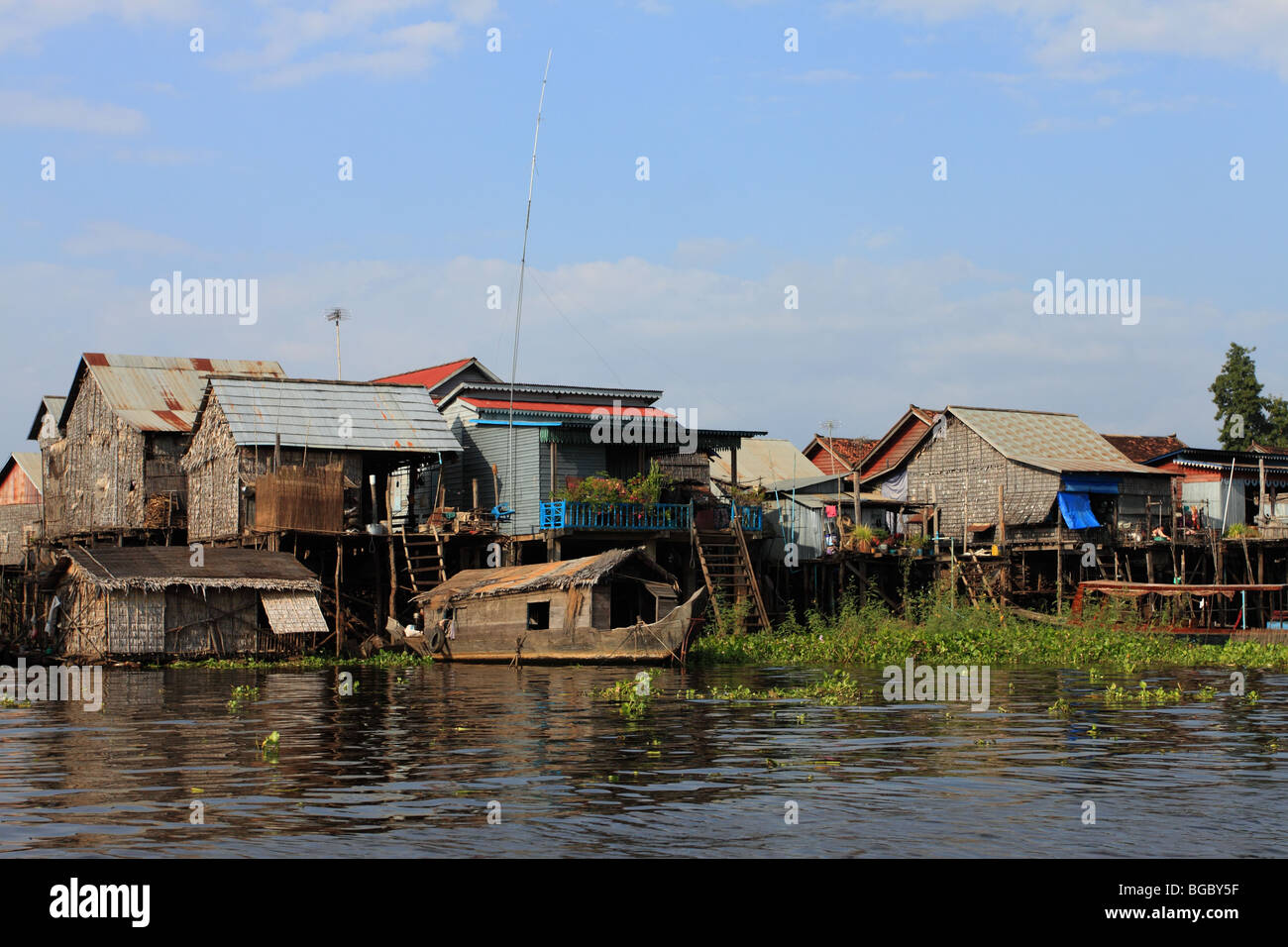 Stilt houses by Tonle Sap, Cambodia Stock Photo - Alamy