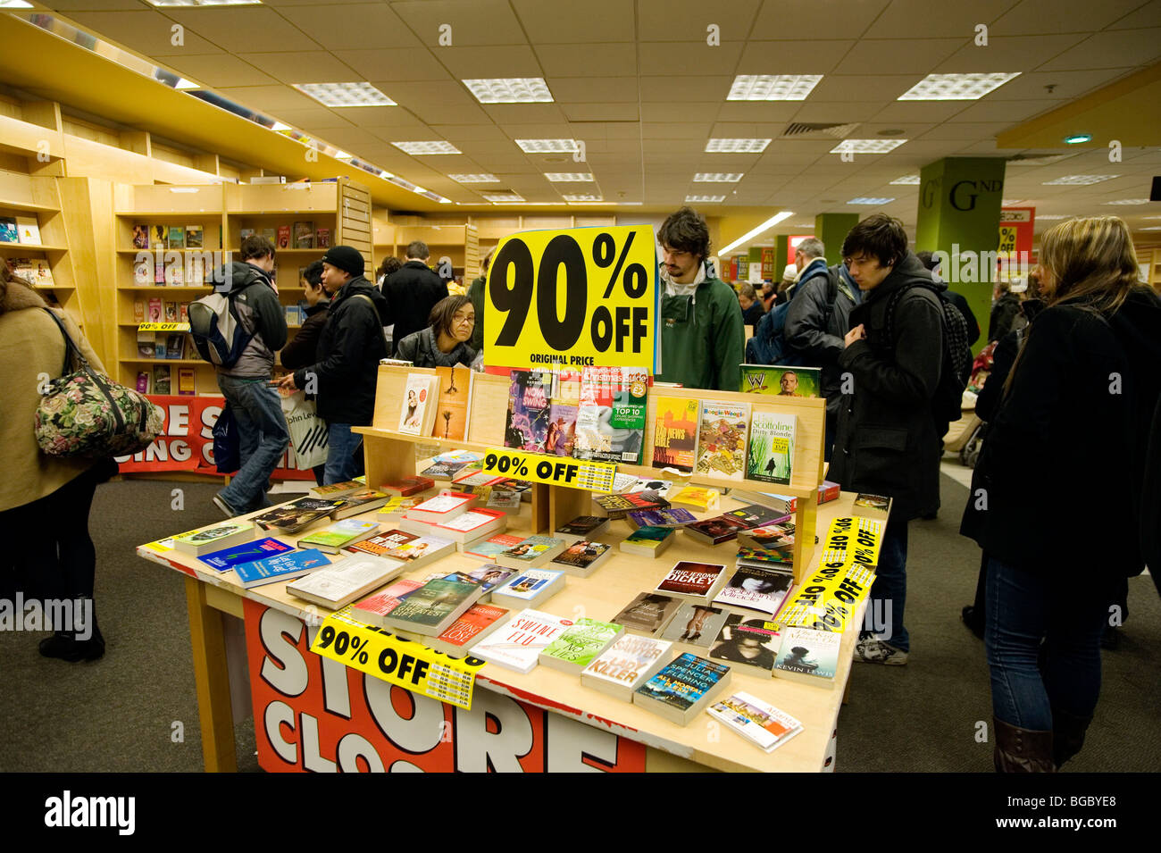 Borders book shop chain close,redundant,bookshop Stock Photo