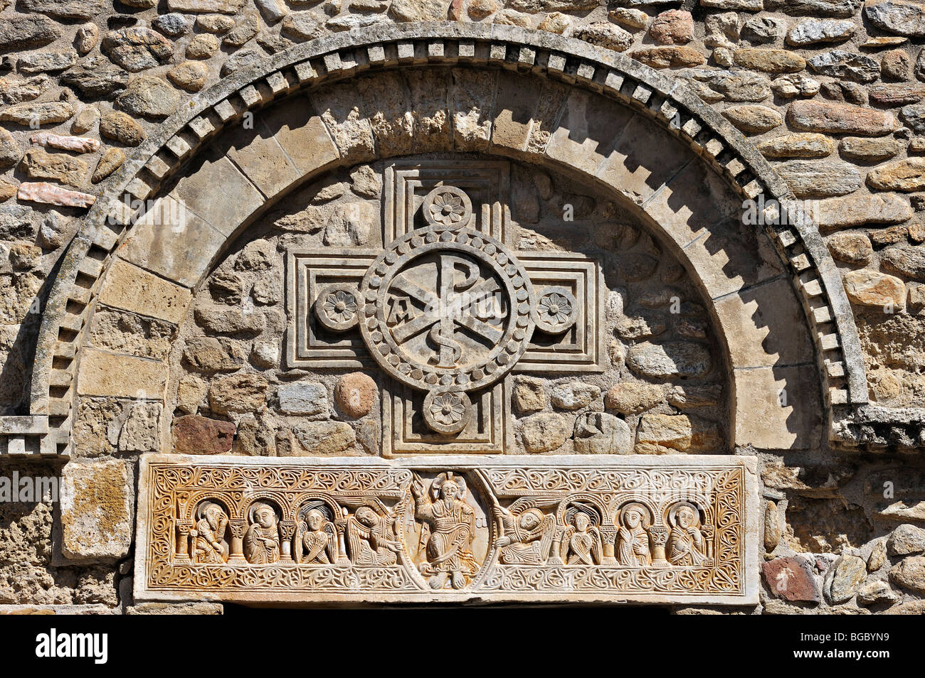Saint Andre de Sorede; lintel. Pyrenees