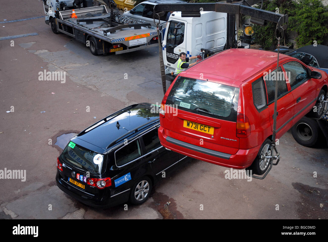 Car removal Stock Photo