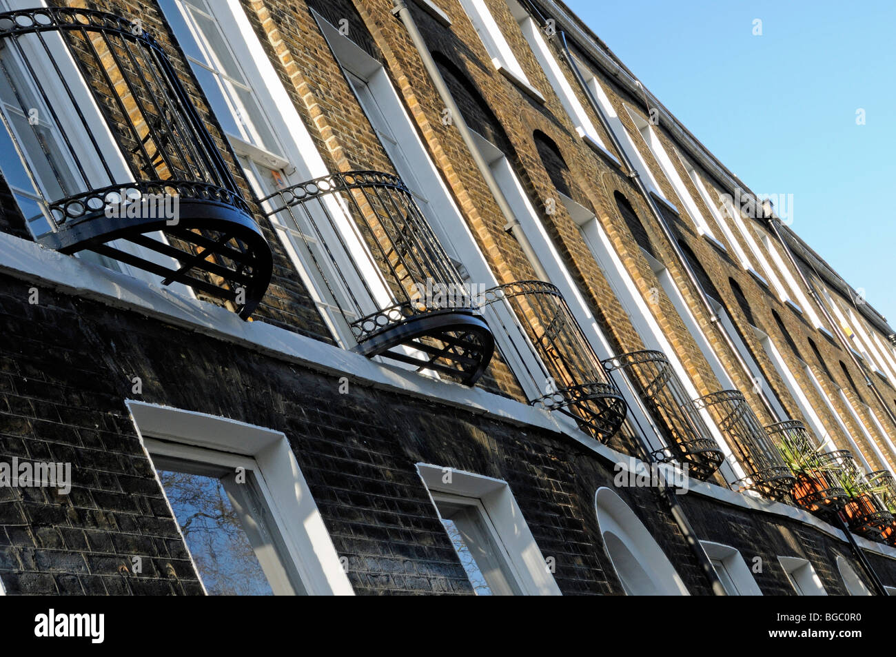 Window and balconies Highbury Terrace Highbury Fields London England UK