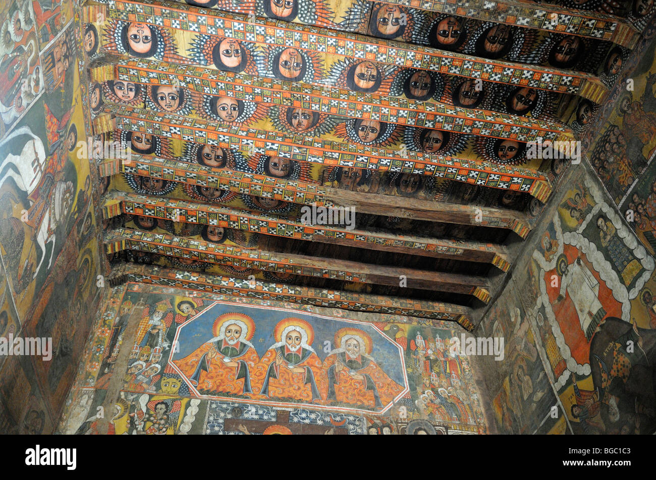 Famous Painted Ceiling In The Debre Berhan Salassie Church Unesco
