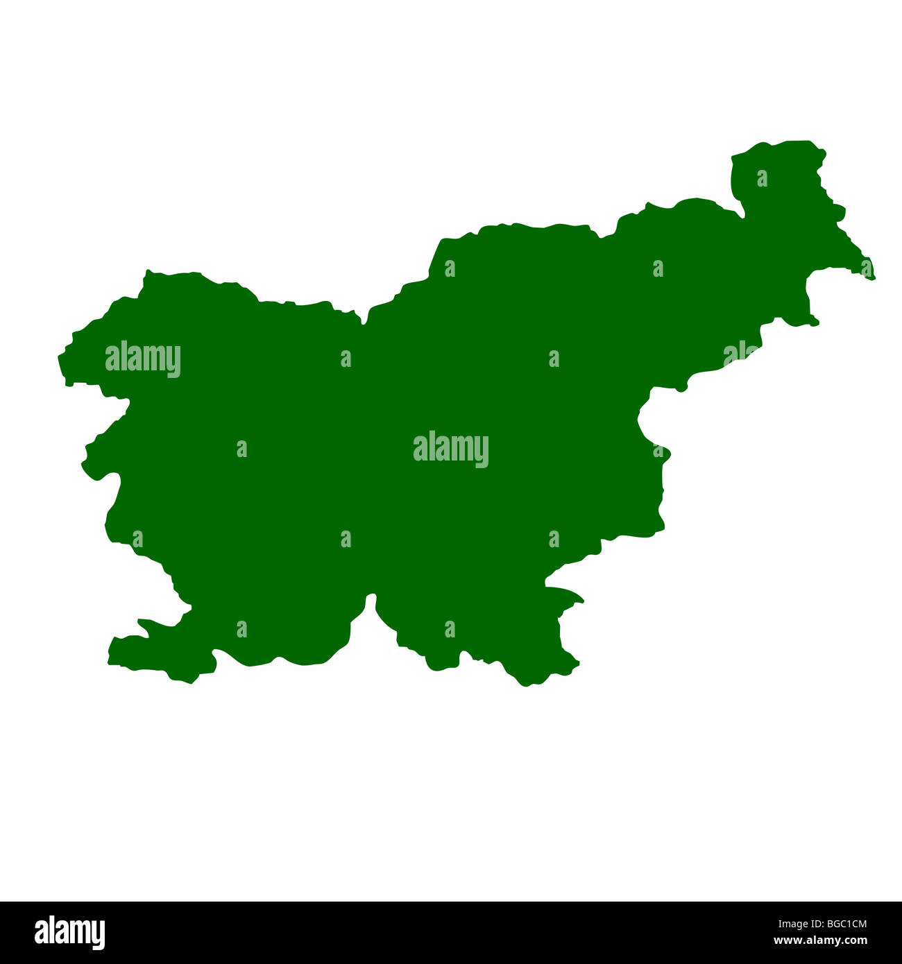 Map of Slovenia isolated on white background Stock Photo - Alamy