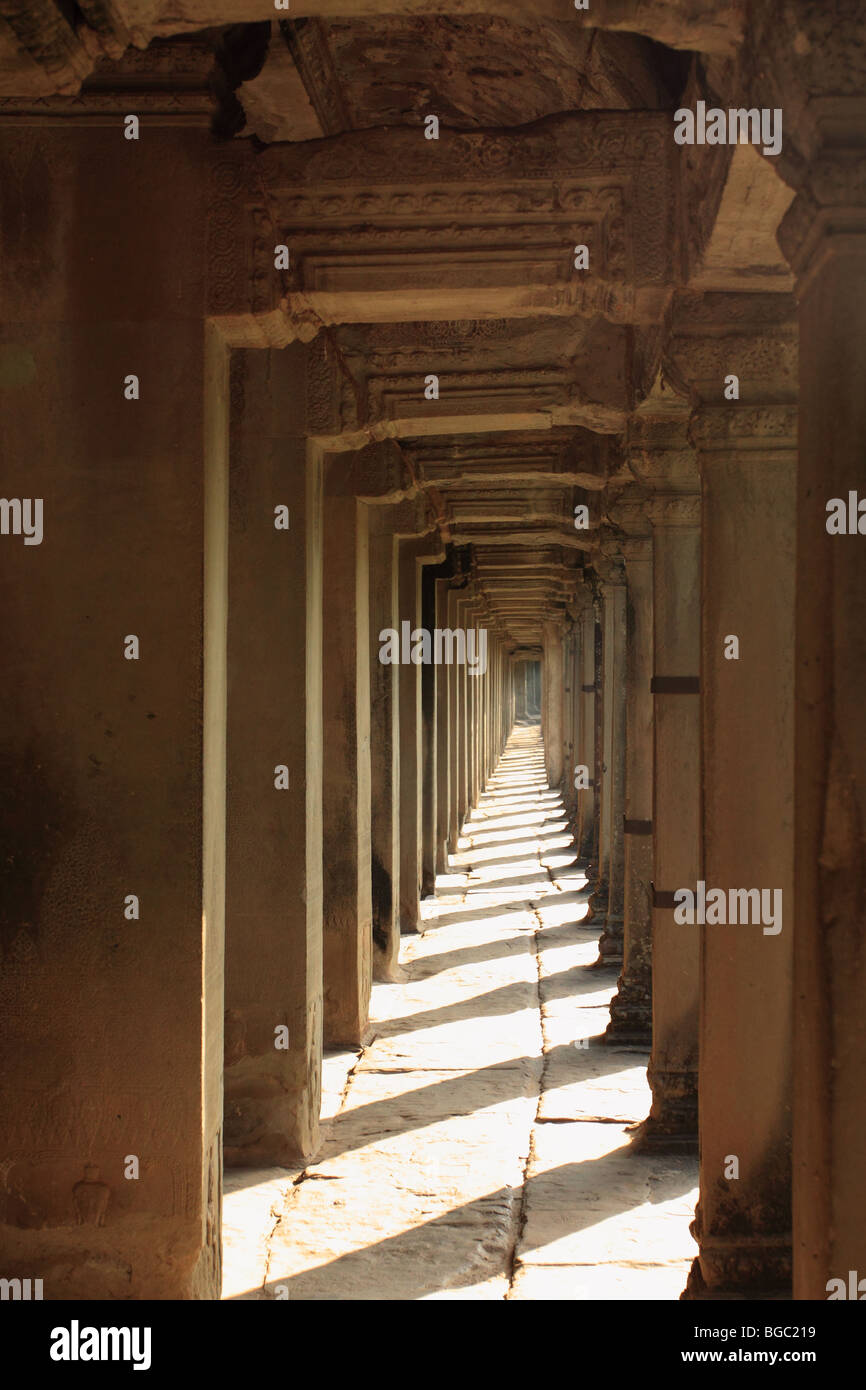 Stone arches, on southern side of Angkor Wat Stock Photo
