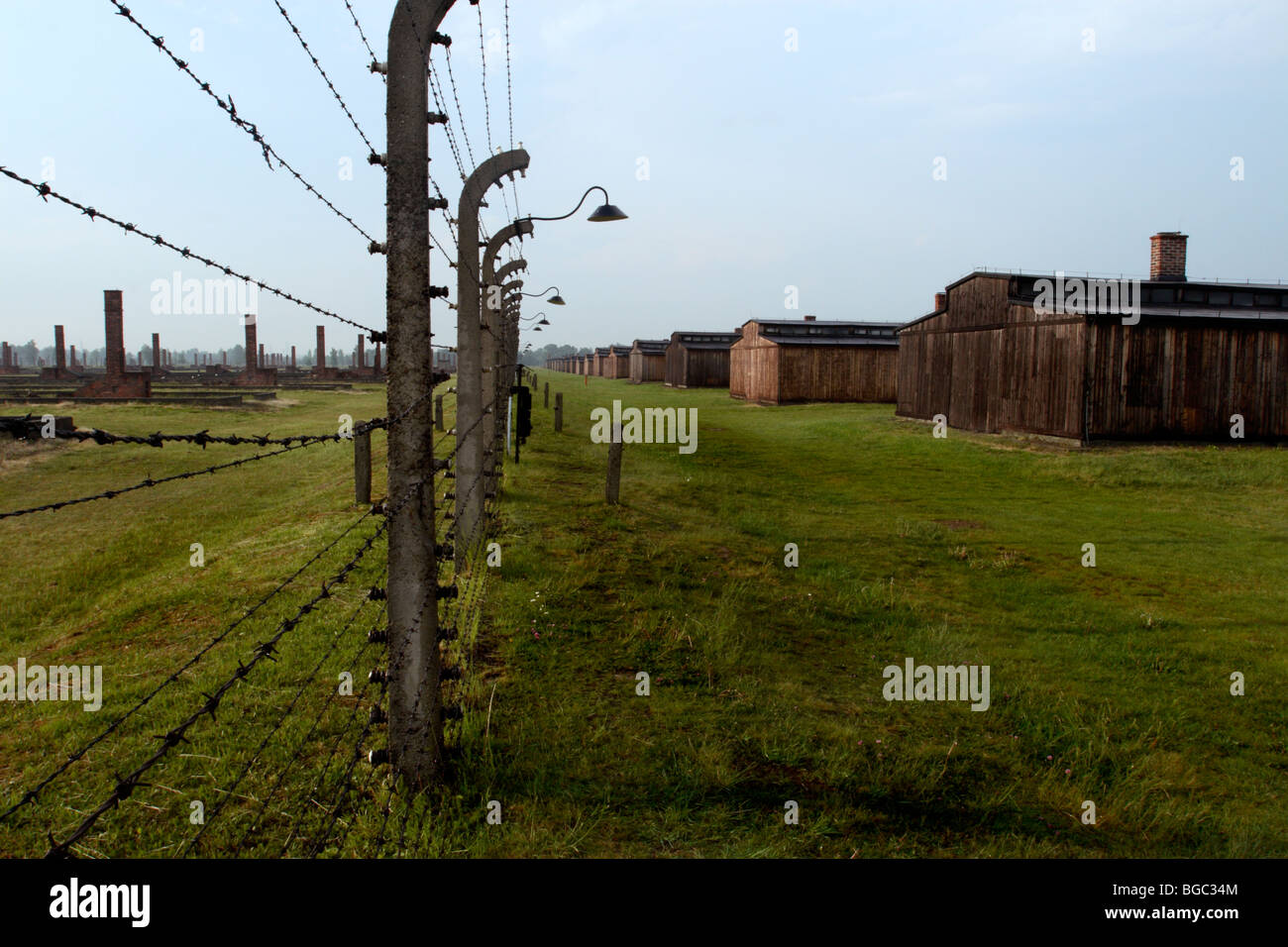 Camp Blocks at the women's camp, Auschwitz II-Birkenau extermination ...