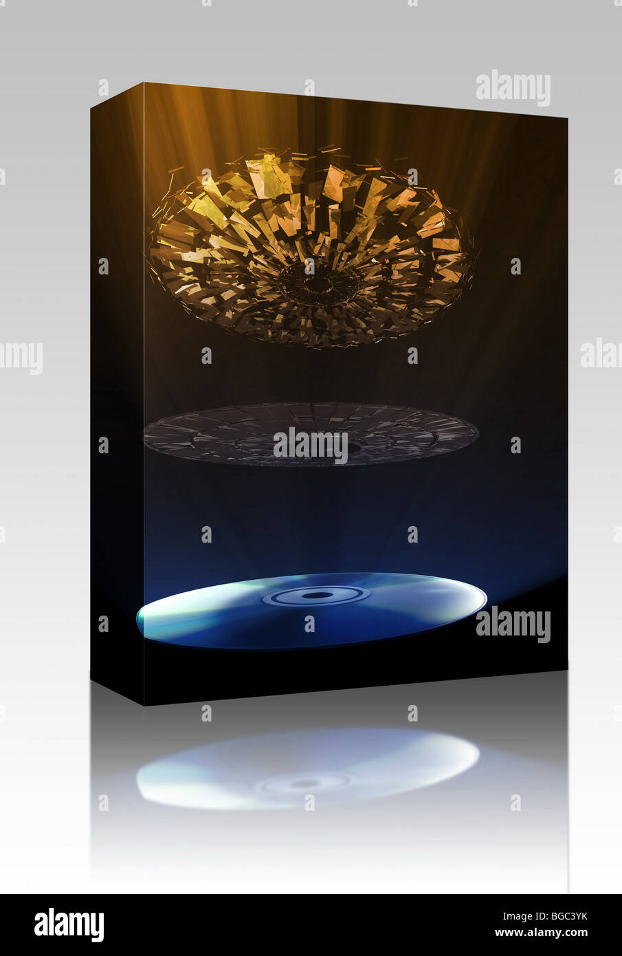 Software package box Data information loss and corruption illustration ...