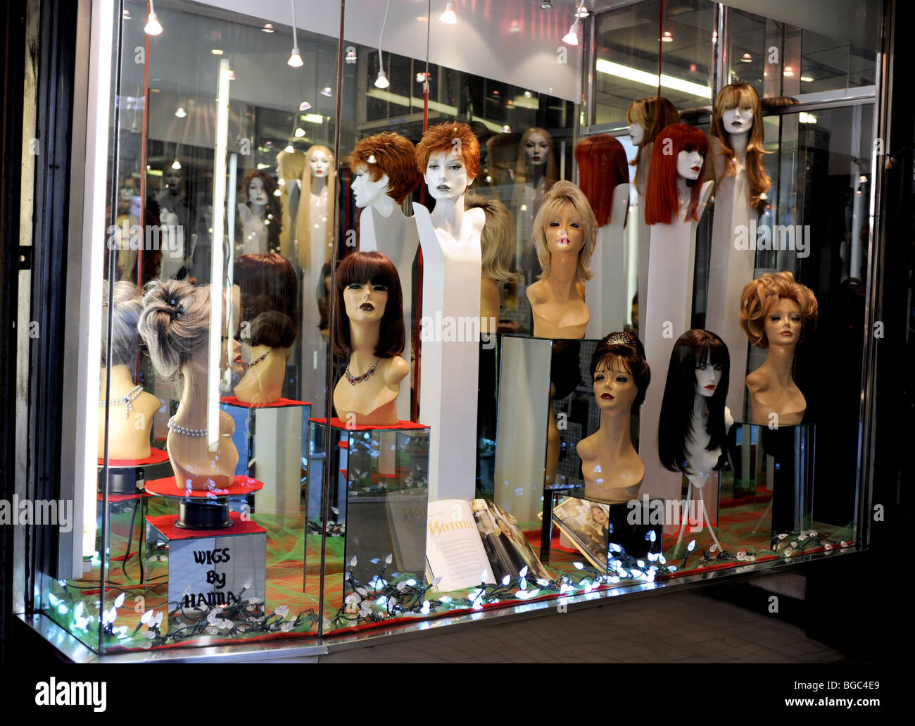 Wigs and hair shop in Manhattan New York USA - photo by Simon Dack Stock  Photo - Alamy